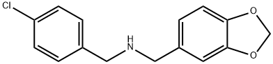 (1,3-ベンゾジオキソール-5-イルメチル)(4-クロロベンジル)アミン 化学構造式