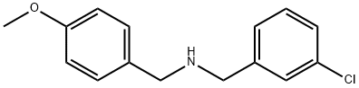 (3-クロロベンジル)(4-メトキシベンジル)アミン HYDROBROMIDE 化学構造式