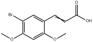 (2E)-3-(5-ブロモ-2,4-ジメトキシフェニル)アクリル酸 化学構造式