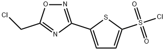 5-[5-(CHLOROMETHYL)-1,2,4-OXADIAZOL-3-YL]-2-THIOPHENESULFONYL CHLORIDE Structure
