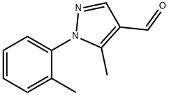 5-メチル-1-(2-メチルフェニル)-1H-ピラゾール-4-カルバルデヒド 化学構造式