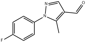 1-(4-フルオロフェニル)-5-メチル-1H-ピラゾール-4-カルボキシアルデヒド 化学構造式