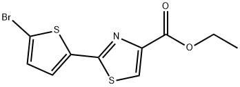 2-(5-溴-2-噻吩基)-1,3-噻唑-4-羧酸乙酯, 423768-45-0, 结构式