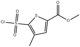 5-(クロロスルホニル)-4-メチル-2-チオフェンカルボン酸メチル 化学構造式