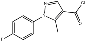 1‐(4‐フルオロフェニル)‐5‐メチル‐1H‐ピラゾール‐4‐カルボニルクロリド 化学構造式