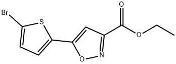 5-(5-ブロモ-2-チエニル)イソオキサゾール-3-カルボン酸エチル臭化物 化学構造式