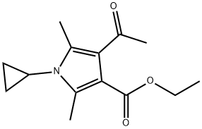 ETHYL 4-ACETYL-1-CYCLOPROPYL-2,5-DIMETHYL-1H-PYRROLE-3-CARBOXYLATE Structure