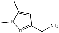 (1,5-ジメチル-1H-ピラゾール-3-イル)メチルアミン 化学構造式