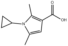 1-CYCLOPROPYL-2,5-DIMETHYL-1H-PYRROLE-3-CARBOXYLIC ACID Struktur