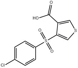 4-[(4-氯苯基)磺酰基]-3-噻吩羧酸, 423769-77-1, 结构式