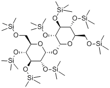 2-O,3-O,4-O,6-O-テトラキス(トリメチルシリル)-α-D-グルコピラノシル2-O,3-O,4-O,6-O-テトラキス(トリメチルシリル)-α-D-グルコピラノシド 化学構造式