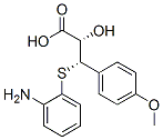 [S-(R*,R*)]-3-[(o-aminophenyl)thio]-3-(p-methoxyphenyl)lactic acid 结构式