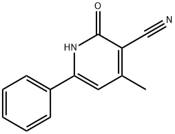 1,2-DIHYDRO-4-METHYL-2-OXO-6-PHENYLPYRIDINE-3-CARBONITRILE Struktur