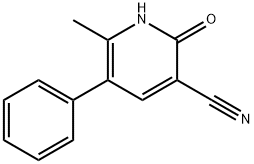 2-ヒドロキシ-6-メチル-5-フェニルニコチノニトリル 化学構造式