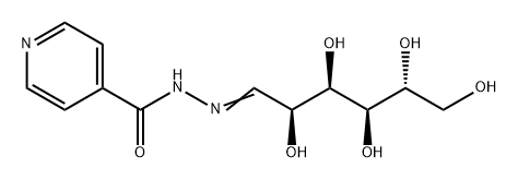 D-グルコースイソニコチノイルヒドラゾン 化学構造式