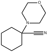 1-モルホリノシクロヘキサンカルボニトリル 化学構造式