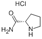 (S)-2-ピロリジンカルボアミド·塩酸塩 化学構造式