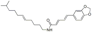 (2E,4E)-5-(1,3-Benzodioxol-5-yl)-N-[(E)-10-methyl-5-undecenyl]-2,4-pentadienamide Struktur