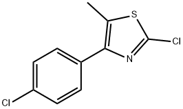 2-CHLORO-4-(4-CHLOROPHENYL)-5-METHYLTHIAZOLE 结构式