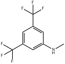 N1-methyl-3,5-di(trifluoromethyl)aniline 结构式