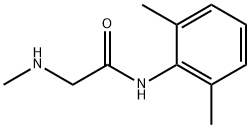 N-(2,6-DIMETHYLPHENYL)-2-(METHYLAMINO)ACETAMIDE HYDROCHLORIDE Struktur