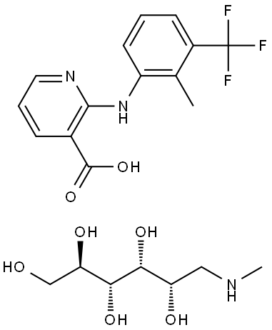 氟尼辛葡甲胺,42461-84-7,结构式