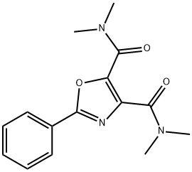 2-Phenyl-N,N,N',N'-tetramethyloxazole-4,5-dicarboxamide 结构式