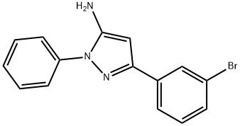 3-(3-溴苯基)-1-苯基-1H-吡唑-5-胺, 424808-07-1, 结构式