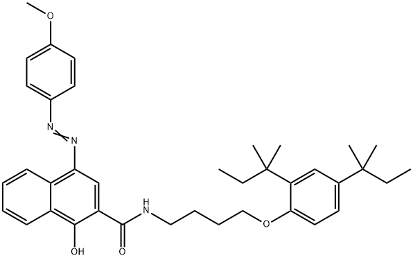 N-[4-[2,4-Bis(1,1-dimethylpropyl)phenoxy]butyl]-1-hydroxy-4-[(4-methoxyphenyl)azo]-2-naphthalenecarboxamide,42481-10-7,结构式