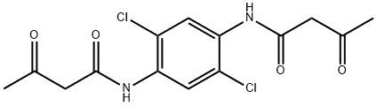 双乙酰乙酰-2,5-二氯对苯二胺,42487-09-2,结构式