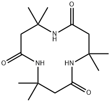 2,2,6,6,10,10-ヘキサメチル-1,5,9-トリアザシクロドデカン-4,8,12-トリオン 化学構造式