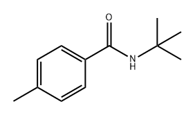 N-叔丁基-4-甲基苯甲酰胺 结构式