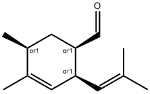 (1alpha,2alpha,5alpha)-4,5-dimethyl-2-(2-methylpropen-1-yl)cyclohex-3-ene-1-carbaldehyde 结构式