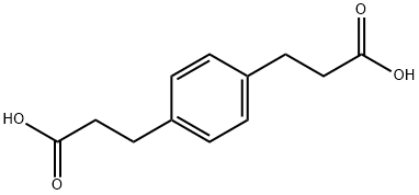 3,3'-(p-フェニレン)ジプロピオン酸 化学構造式