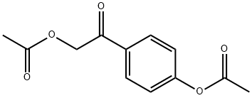 2-(アセチルオキシ)-1-[4-(アセチルオキシ)フェニル]エタノン 化学構造式
