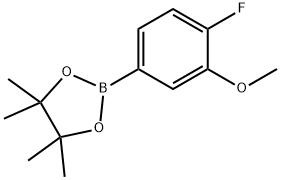 4-氟-3-甲氧基苯硼酸频哪醇酯 结构式