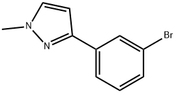 3-(3-Bromophenyl)-1-methyl-1H-pyrazole 化学構造式