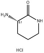 (S)-3-氨基哌啶-2-酮盐酸盐 结构式