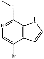 4-ブロモ-7-メトキシ-1H-ピロロ[2,3-C]ピリジン 化学構造式