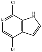 4-ブロモ-7-クロロ-1H-ピロロ[2,3-C]ピリジン 化学構造式