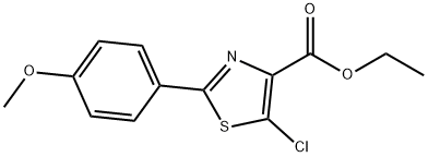 4-Thiazolecarboxylicacid,5-chloro-2-(4-methoxyphenyl)-,ethylester(9CI),425392-48-9,结构式