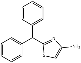2-(ジフェニルメチル)-1,3-チアゾール-4-アミン 化学構造式