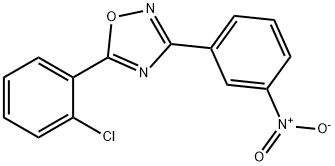 5-(2-クロロフェニル)-3-(3-ニトロフェニル)-1,2,4-オキサジアゾール 化学構造式
