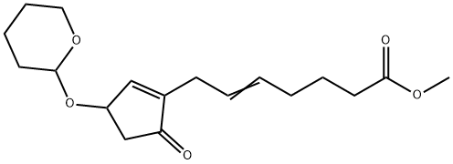 5-Heptenoic acid, 7-[5-oxo-3-[(tetrahydro-2H-pyran-2-yl)oxy]-1-cyclopenten-1-yl]-, Methyl ester Structure