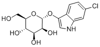 6-氯-3-吲哚基-Α-D-吡喃甘露糖苷 结构式