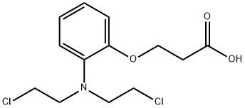 3-[2-[bis(2-chloroethyl)amino]phenoxy]propanoic acid Structure