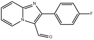 2-(4-フルオロフェニル)イミダゾ[1,2-A]ピリジン-3-カルブアルデヒド 化学構造式