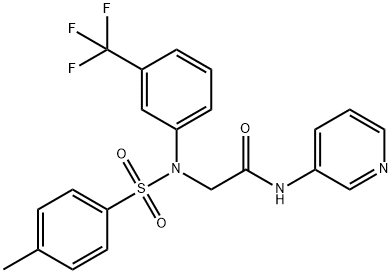 2-[[(4-Methylphenyl)sulfonyl][3-(trifluoroMethyl)phenyl]aMino]-N-3-pyridinyl-acetaMide, 425680-38-2, 结构式