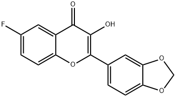 FLAVONE, 6-FLUORO-3-HYDROXY-3',4'-(METHYLENEDIOXY)- Struktur