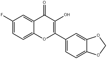 FLAVONE, 6-FLUORO-3-HYDROXY-3',4'-(METHYLENEDIOXY)- Structure